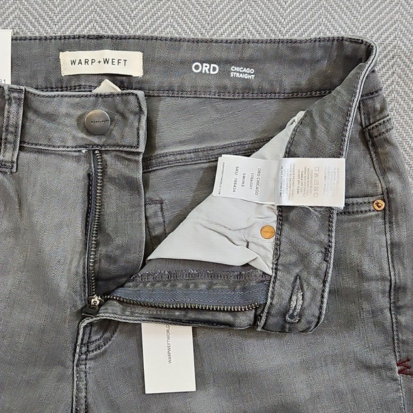 Warp + Weft Ord Jeans Men's W31 L32 Chicago Straight Smoke Gray Quiet Luxury - Picture 11 of 16